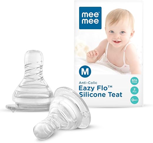 Mee Mee Anti-Colic Easy Flo Silicone Teat (Medium - 2 pcs)