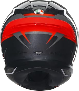 AGV K6 S Motosiklet Kaskı Kapalı Kask Slashcut Black Grey Red S