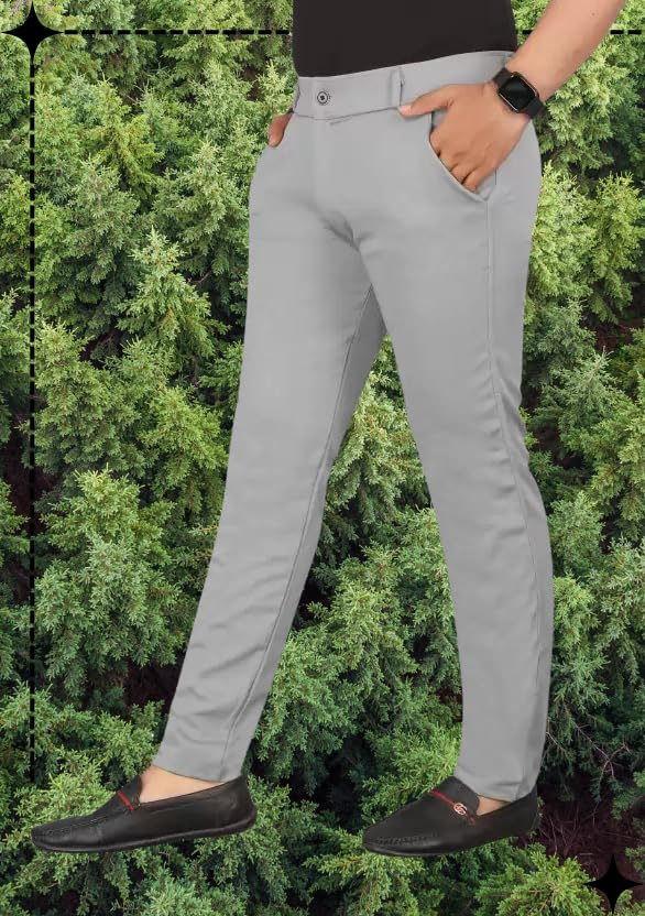 Image of Men's Slim Fit Casual Chinos Pants Stretch Cotton Trousers with Flat Front, Comfortable Everyday TS K023 Parent