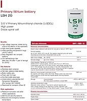 Vista 3 de 4 piezas LSH 20 batería para LSH20 D tamaño 3.6V 13000mAh batería de litio primaria