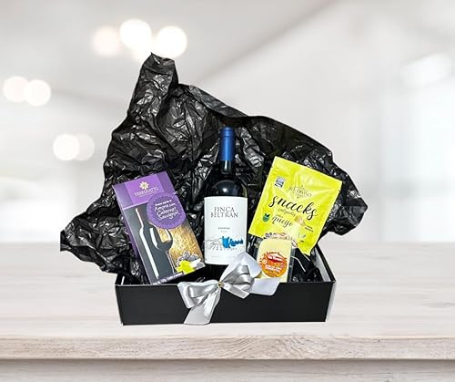 Cesta de Presente Vinho e Bombons Gourmet