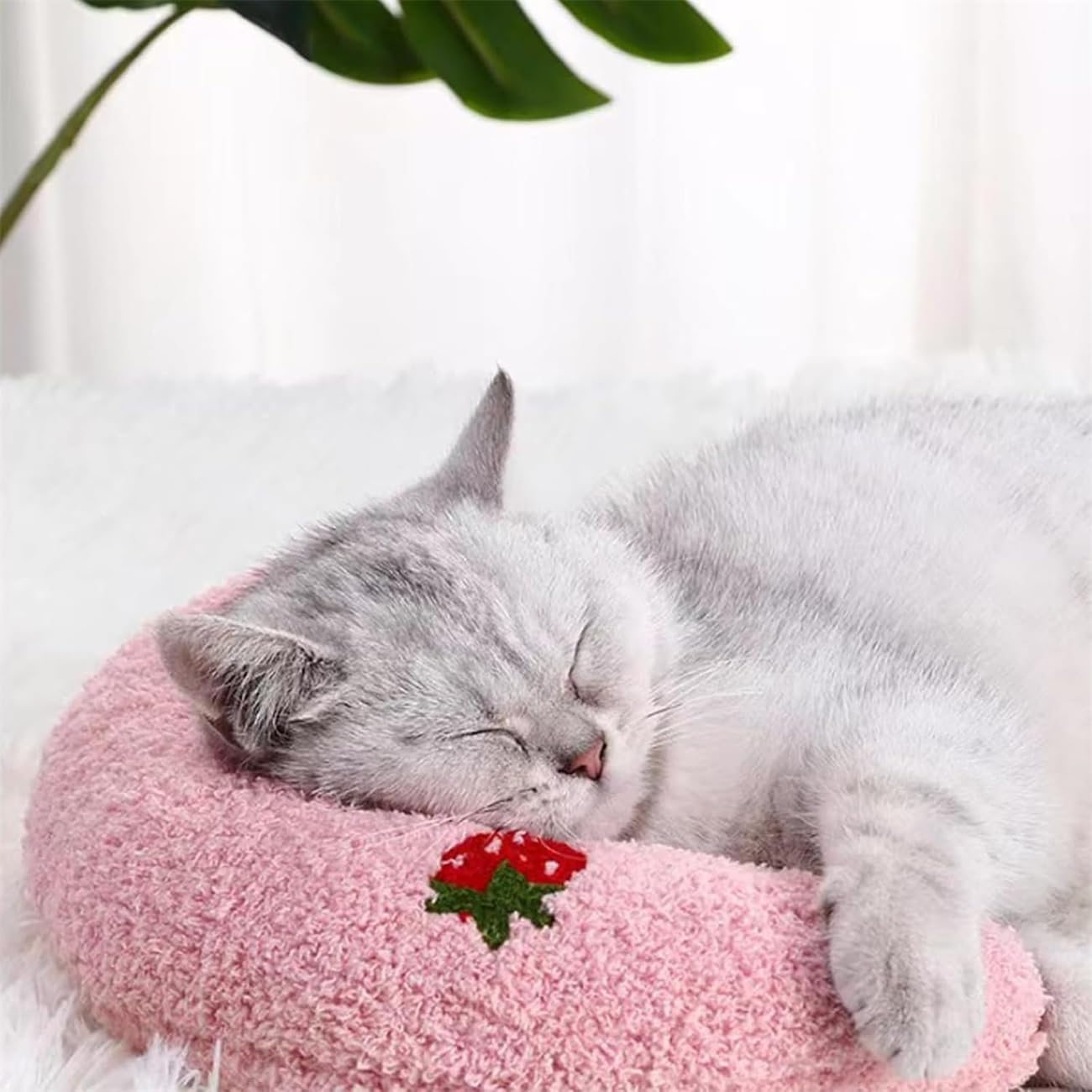Plinko Dog Pillow - U Shaped Pet Calming Toy,Dog Calming Pillow,Cat Calming Pillow,Soft Plush Fabric Neck Protection Pet Pillow,Soft High Density Calming Dog Pillow for Anxiety Relief (Yellow)
