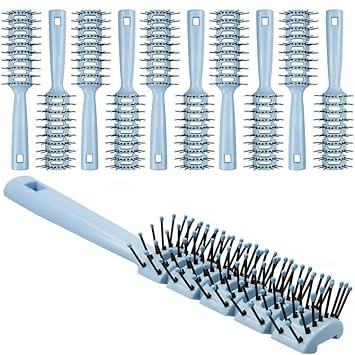 Bulk Hair Brushes for Homeless Individually Wrapped, Hair Brush Bulk, Hair Brush for Curly Hair Suitable for Homeless,Shelter,Air Bnb/Hotel (12PCS, Blue)