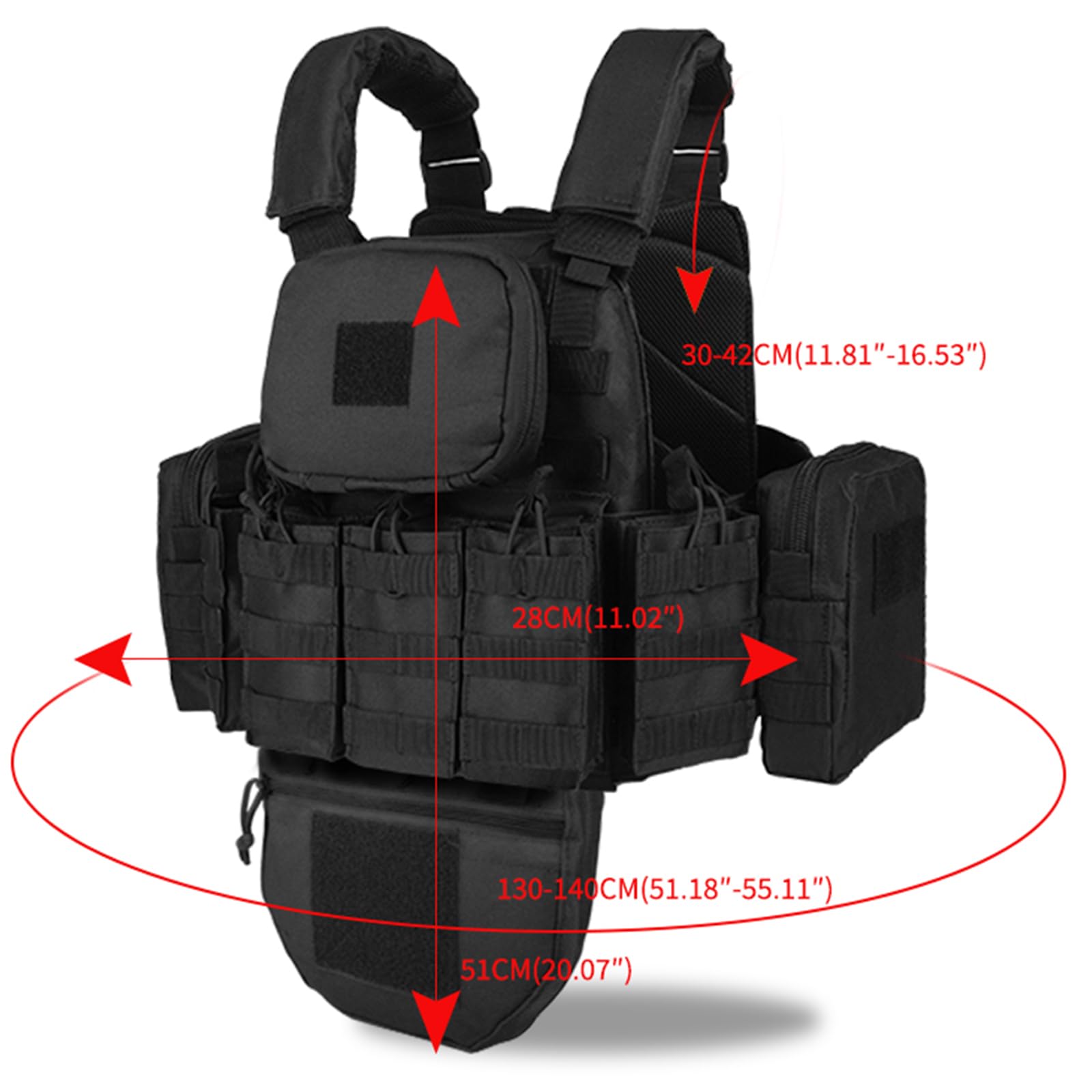 YAKEDA Outdoor Removable CS Training Vest, Molle Breathable Training Quick Adjustable Game Vest