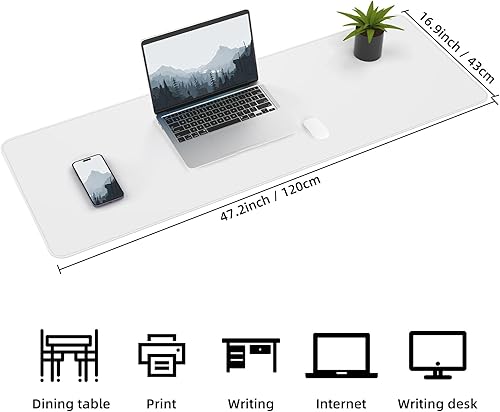 Miniatura 2 de Protector de escritorio de cuero, tapete de escritorio grande con corcho natural y piel sintética, alfombrilla para mouse, alfombrilla de escritorio