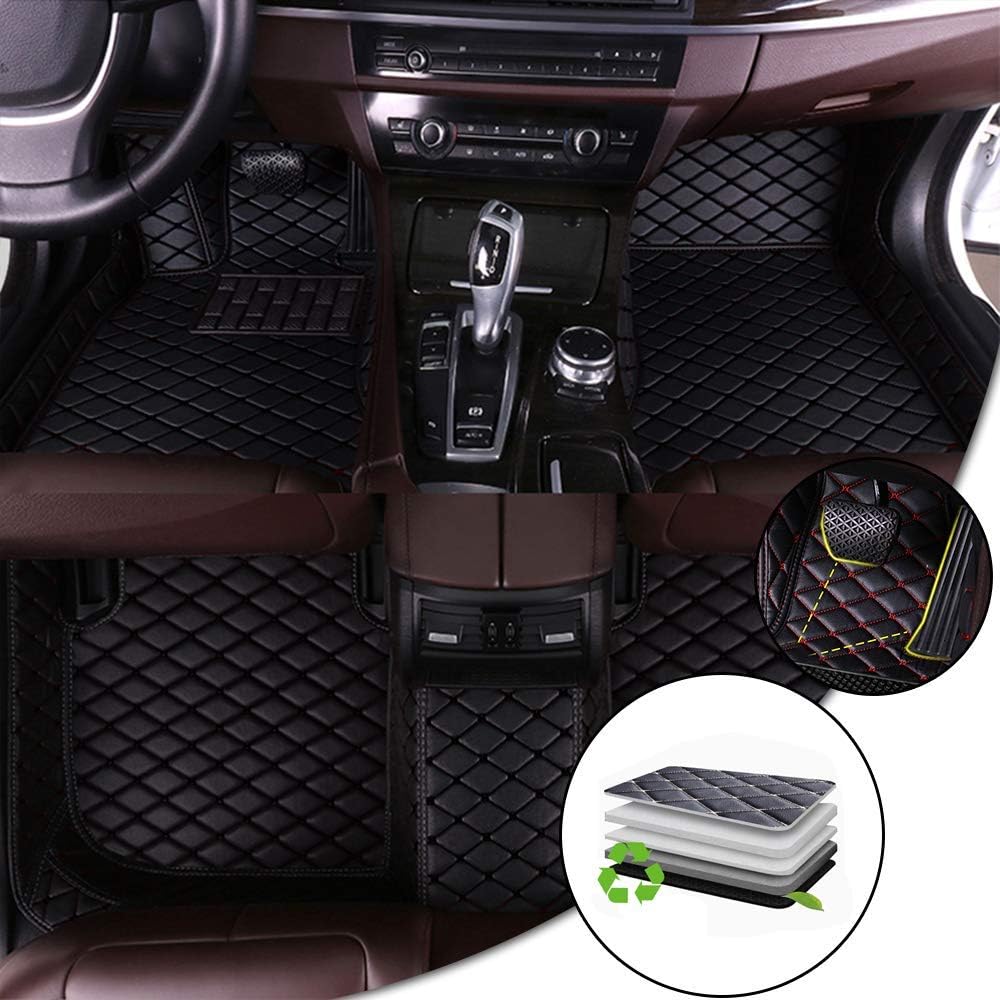 Car Floor Mat For Camry 2012-2017 Right Driving Car Full Coverage Non-slip Leather Mat All-weather Protection Set Black