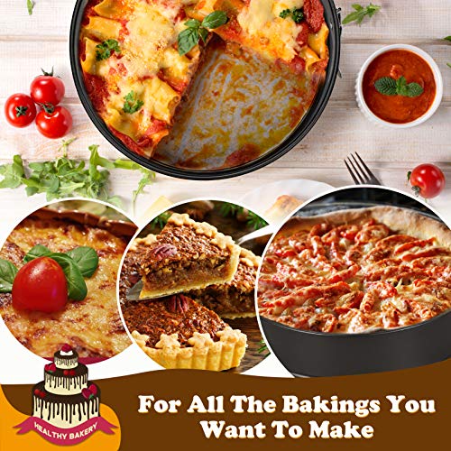 Image of HIWARE 8 Inch Non-stick Springform Pan with Removable Bottom - Leakproof Cheesecake Pan