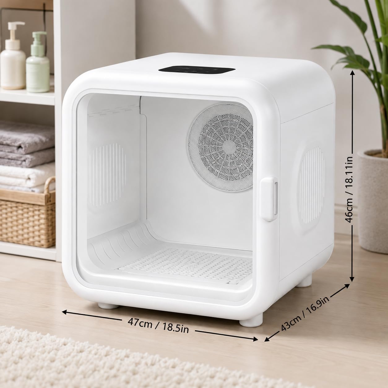 Automatyczna suszarka dla zwierząt domowych 68 l 1000 W kontrola aplikacji