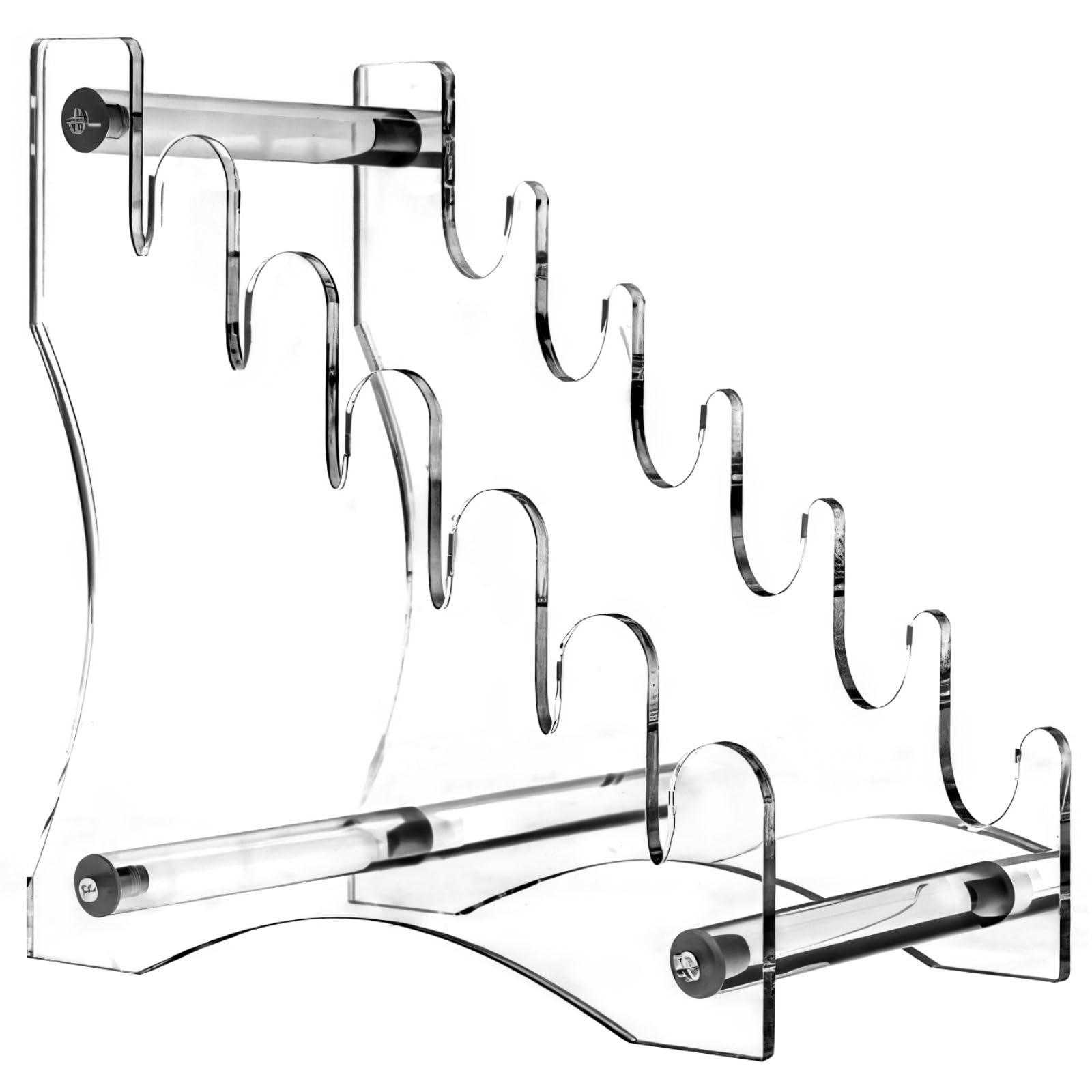 6-Tier Acrylic Knife Holder Display Rack, Removable Knife Stand, Lightweight Pocket Knife Organizer Case for Display and Storage