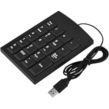 USB Numeric Keypad, Mini USB Number Pad, Portable 19 Key Number Keyboard Wired for Laptops & Desktops, Quiet Keys Ideal for Data Entry & Accounting Compatible with Windows, Linux, Android, iOS