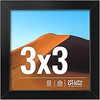Vista 177 de LaVie Home Marco de fotos de 2 x 3, marco de fotos negro de 2 x 3 con plexiglás HD, marco de visualización de 2 x 3, 1 paquete, colección clásica