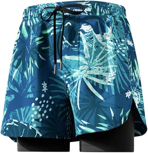 FABSPORTS Men's Quick Dry Swim Shorts/Trunks with Inner Lining | Lightweight 2-in-1 Athletic Shorts for Swimming, Gym & Ou...