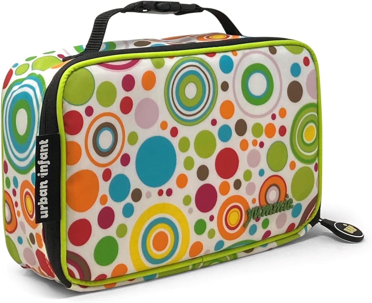 Urban Infant Yummie Kids Lunch Box Insulated Bag - Toddler Boys and Girls – Perfect for Daycare Preschool Travel Snacks – Allergy Alert Cards - Fits Bento Boxes - Planet
