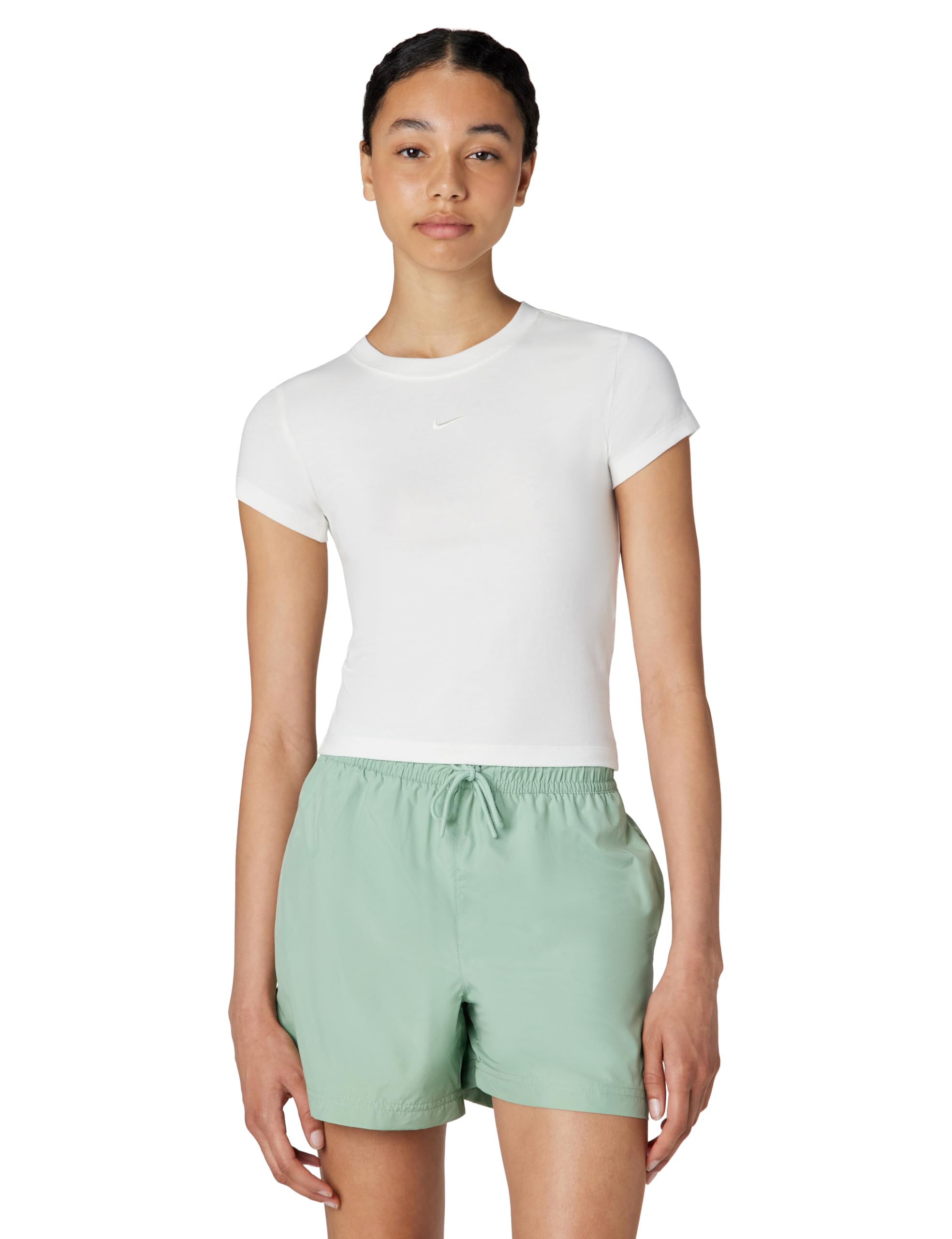 Nike Women's Sportswear Chill Knit T-Shirt, Sail, Large