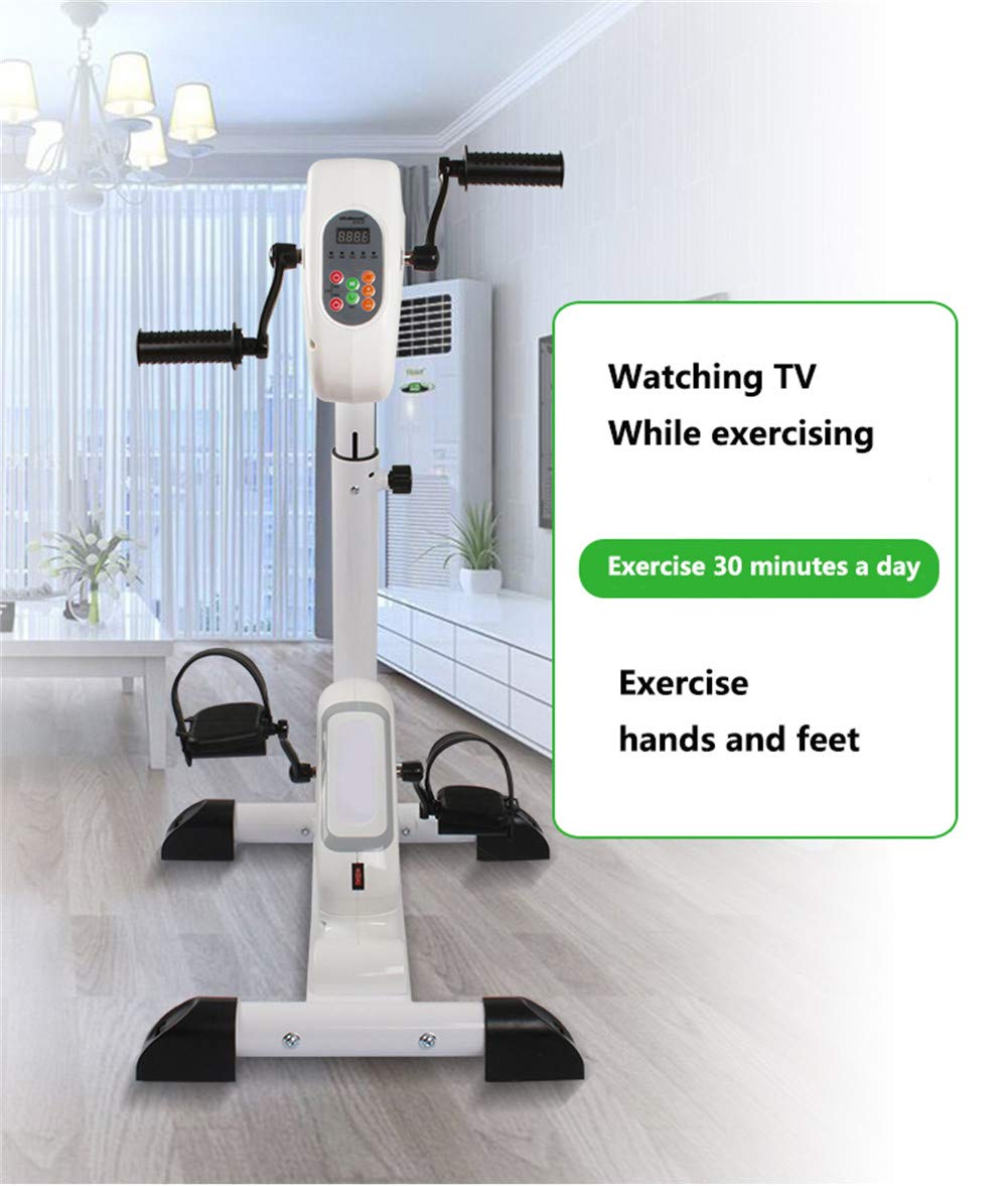 Elektryczny Rower Treningowy Dla Seniorów, Elektroniczny Rower Do Fizjoterapii I Rehabilitacji, Z Pedałami, Z Silnikiem, Do Ćwiczeń Ramion/Nóg, Regulowany Opór, Wyświetlacz Lcd