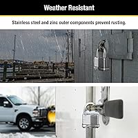 Vista 4 de Master Lock M5XT Magnum Heavy Duty Outdoor Padlock with Key, 2 Pack Keyed-Alike