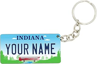 License Plate Keychain - Personalized - All States Multicolor