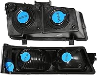 Vista 5 de DNA Motoring HL-OH-CS03-4P-BK-CL1 juego de faros delanteros para lado del chofer y acompañante