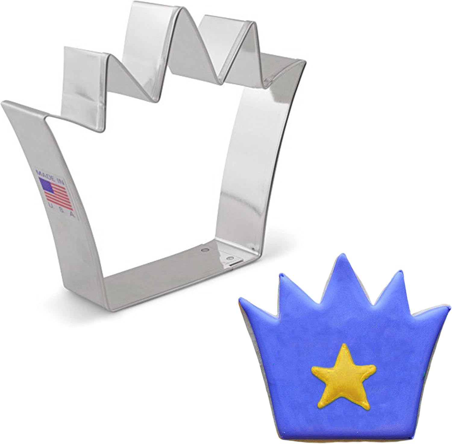 King Crown Cookie Cutter, 4.25" Made in USA by Ann Clark
