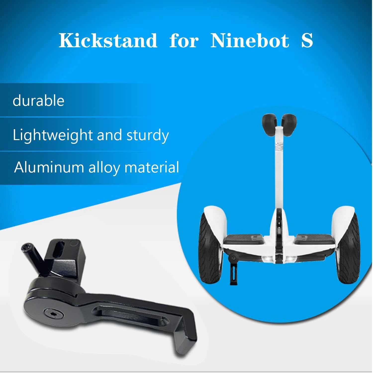 Kickstand for Segway Ninebot S Series Self-Balancing Scooter - Fits S/S2/S Pro/Mini PRO, Easy Installation Anti-Tip Accessory (NOT for S-Plus)