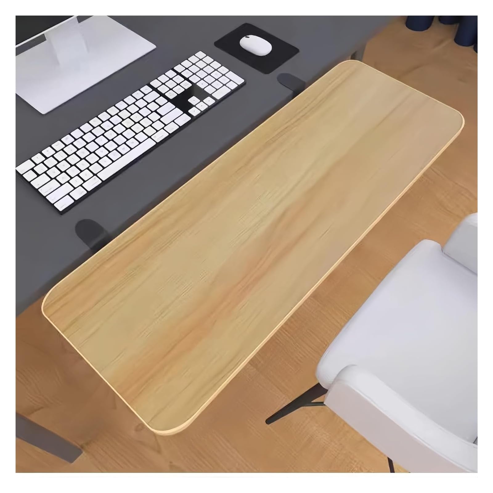 Ergonomics Desk Extender Tray, Desktop Extender Tray Multicolor 24x(52-76) cm Computer Elbow Foldable Keyboard(Coffee,24 * 60cm)