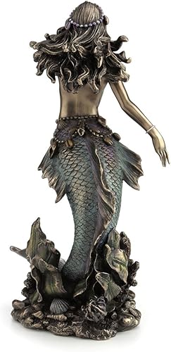 Miniatura 4 de JFSM INC Hermosa sirena levantándose de la escultura de la estatua del mar