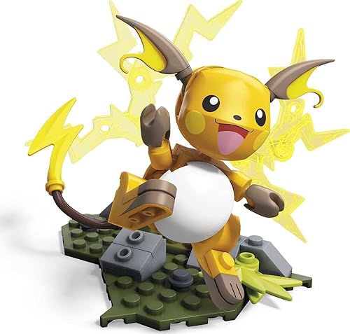 Miniatura 4 de Mega Construx Pokemon Raichu - Juego de construcción con figuras de personajes, juguetes de construcción para niños, 6 años en adelante (73 piezas)
