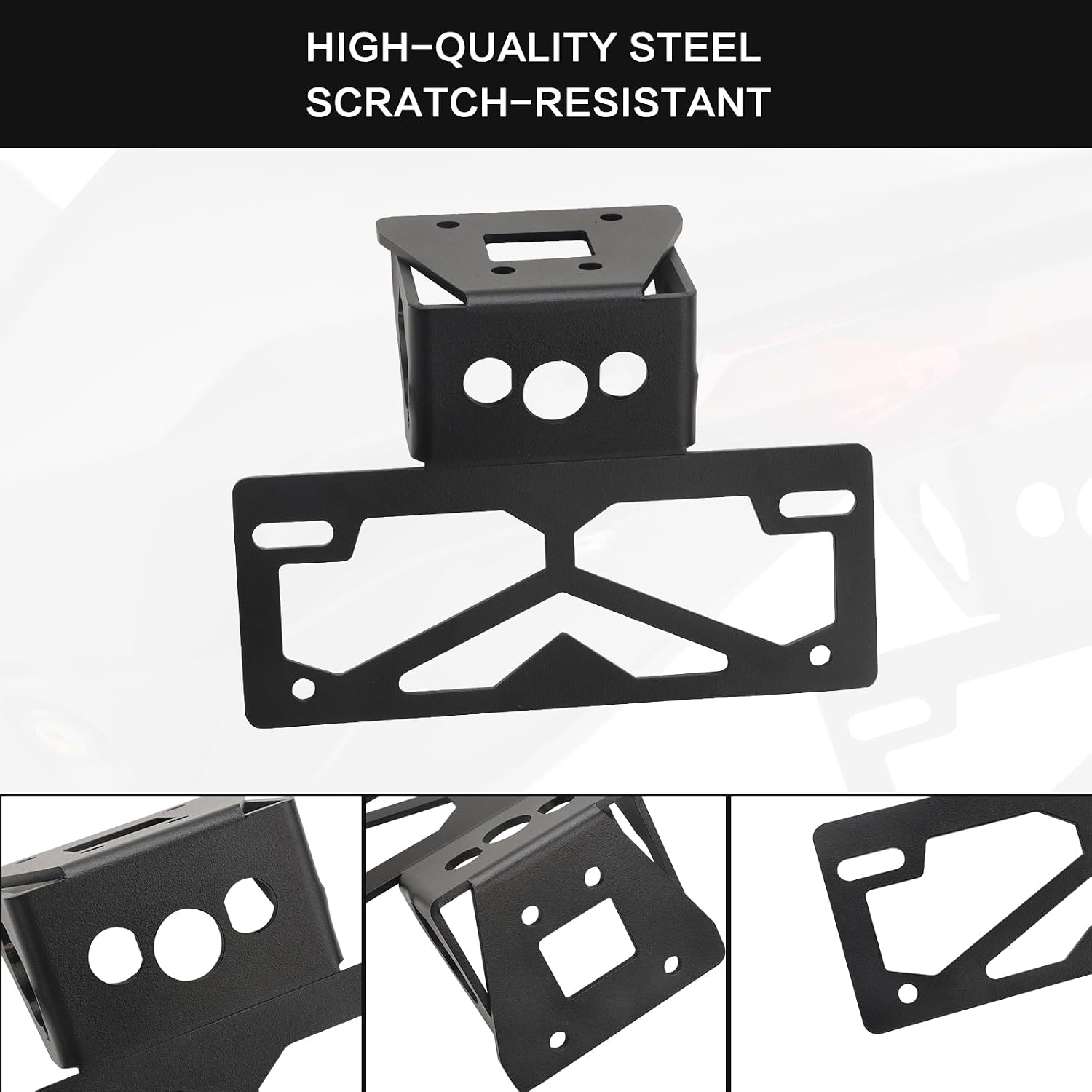 Ninja 500 Fender Eliminator Kit, Tail Tidy License Plate Bracket Holder Motorcycle Fender Eliminator Compatible with Kawasaki Ninja 500 Z500 2024-2025 400 Z400 2018-2023 250 2018-2025