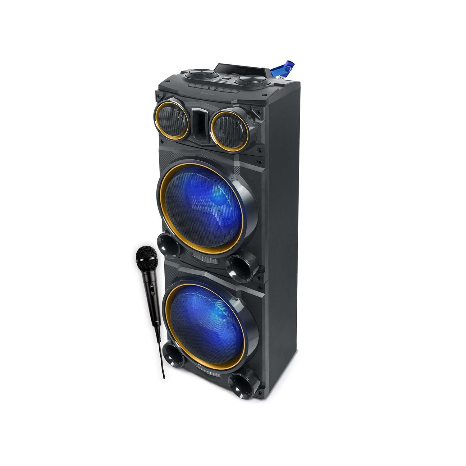 Muse M-1988 DJ Enceinte Sono Party Box 800W LED Multicolore Bluetooth USB Radio FM Clé USB 32Go