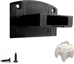 TEYOUYI Soporte de pared para mando de Nintendo 64 oculto, Remix of Xenyos N64, soporte de pared con diseño de cartucho, accesorios para Nintendo 64, color negro