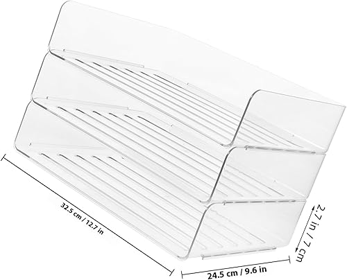 Miniatura 2 de PartyKindom Desk Organizer Tray Stackable Office Paper Sorter Pet Material Space-saving Desktop File Storage for Home School and Workstation