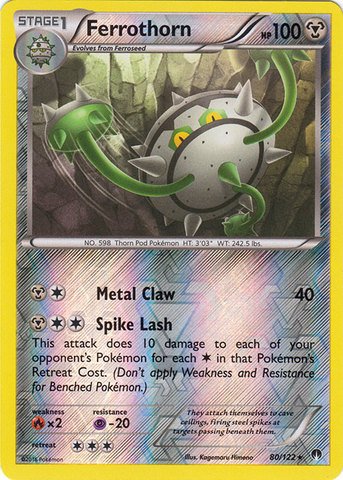 Buy Pokemon - Ferrothorn (80/122) - XY Breakpoint - Reverse Holo Online at  Low Prices in India