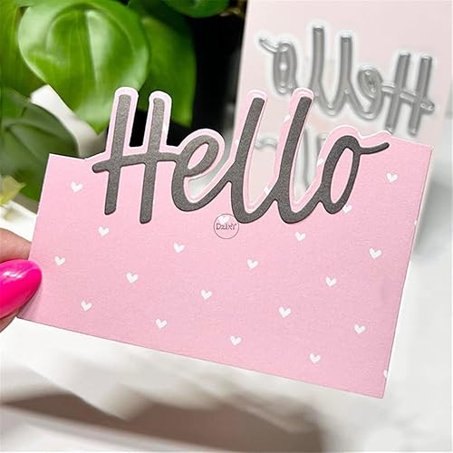 Vista 105 de DzIxY Troqueles de corte de metal con texto en inglés "I Love You" para hacer tarjetas, troquelados, troquelados, plantillas para máquina de álbumes
