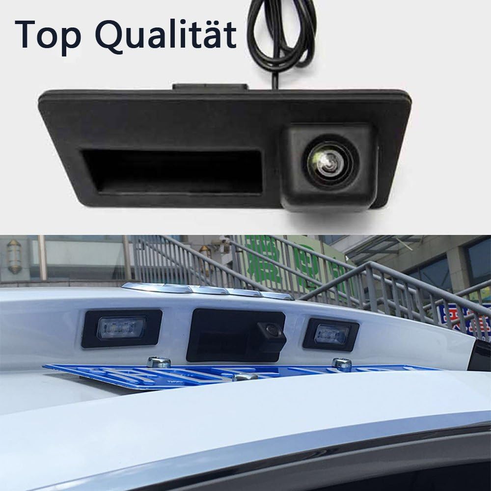 HD 170° Rear View Reversing Backup Camera Parking Aids System Compatible with Audi A3 A4 A4L S4 A5 S5 Q3 Q5 A6 A7 A6L A8L S6 S7 RS5/Golf/Tiguan/Touareg/Sharan/Passat/Skoda/Porsche/Cayenne 958/Jetta