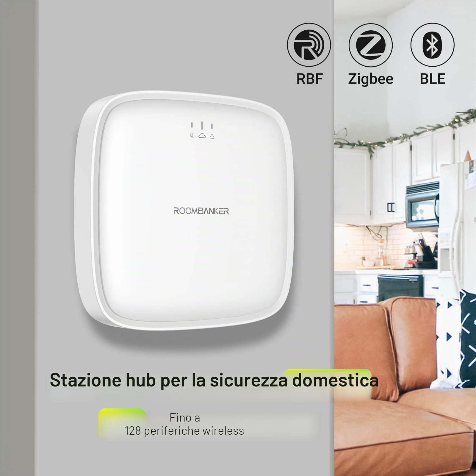 allarme domestico intelligente Set - Station Kit (4G/WiFi/LAN) - Con 4 sensori di movimento, 4 sensori magnetici antifurto, 2 tasti e 1 tastiera - App facile da usare
