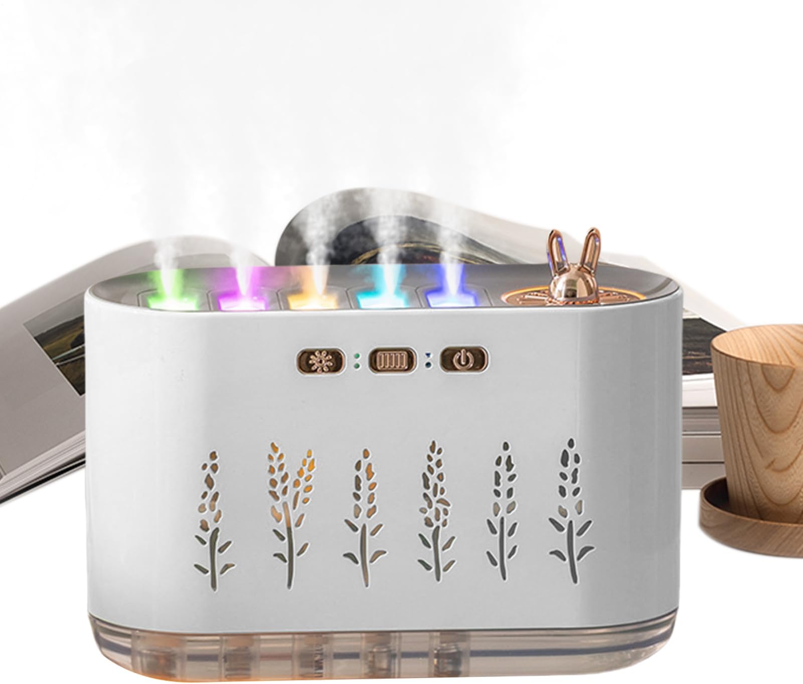 Cool Mist Humidifier - 300Ml Ultrasonic Diffuser, Seven Color Lamp Vaporizer | Quiet Aroma Sprayer For Bedroom Nursery Car Office Travel Relaxation Sleep Aid Device System Portable Comfort Module