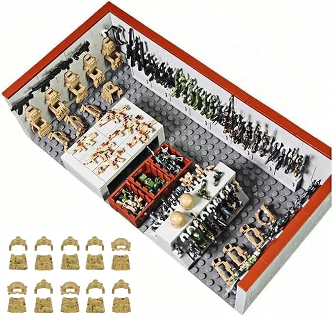 Snapklik.com : ELEFOCUS WW2 Military Base Building Blocks Set 520 PCS ...