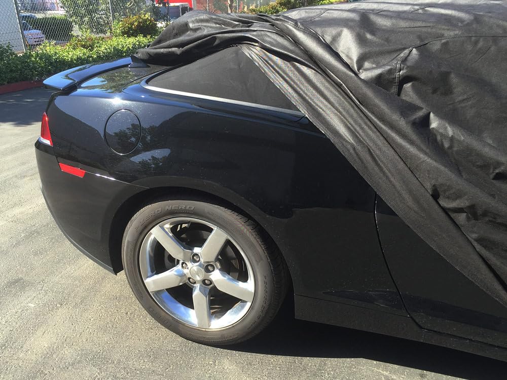 CarsCover Custom Fits 2010-2024 Chevy Camaro Car Cover for 5 Layer Ultrashield Black Covers — view 5