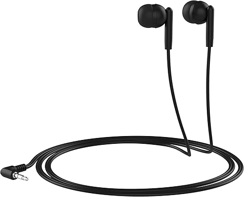 Miniatura 2 de Maeline Auriculares a granel con enchufe para auriculares de 0.138 in - Paquete de 100 unidades al por mayor - Negro azabache