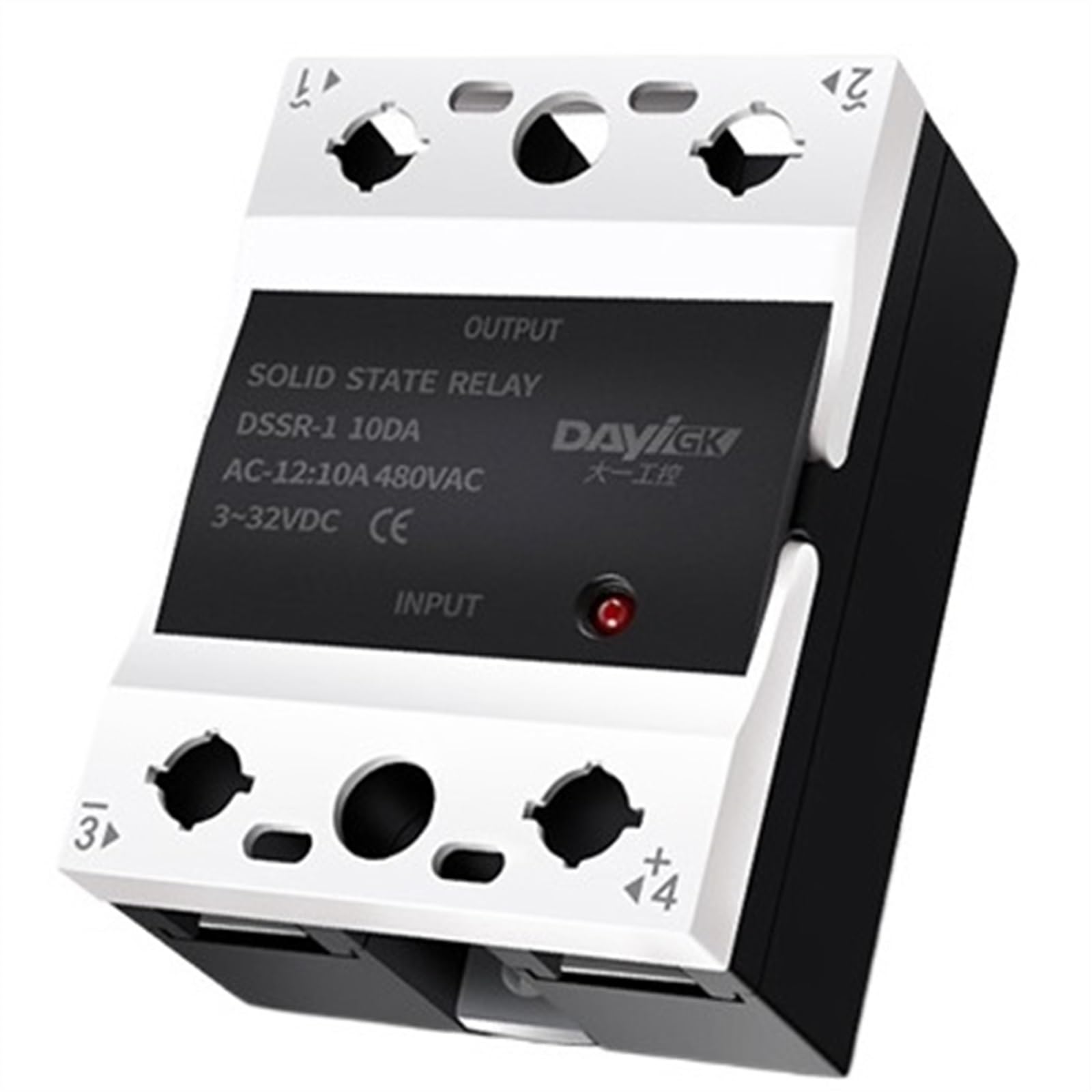Relè a stato solido 220 V CC controllo AC SSR-40DA modulo monofase 12 V 24V10DD25A(DC control DC,40A)