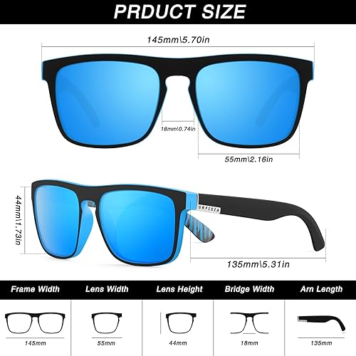 Miniatura 5 de GRFISIA Gafas de sol polarizadas para hombres y mujeres, conducción, pesca, ciclismo, golf, UV400 Protcetion