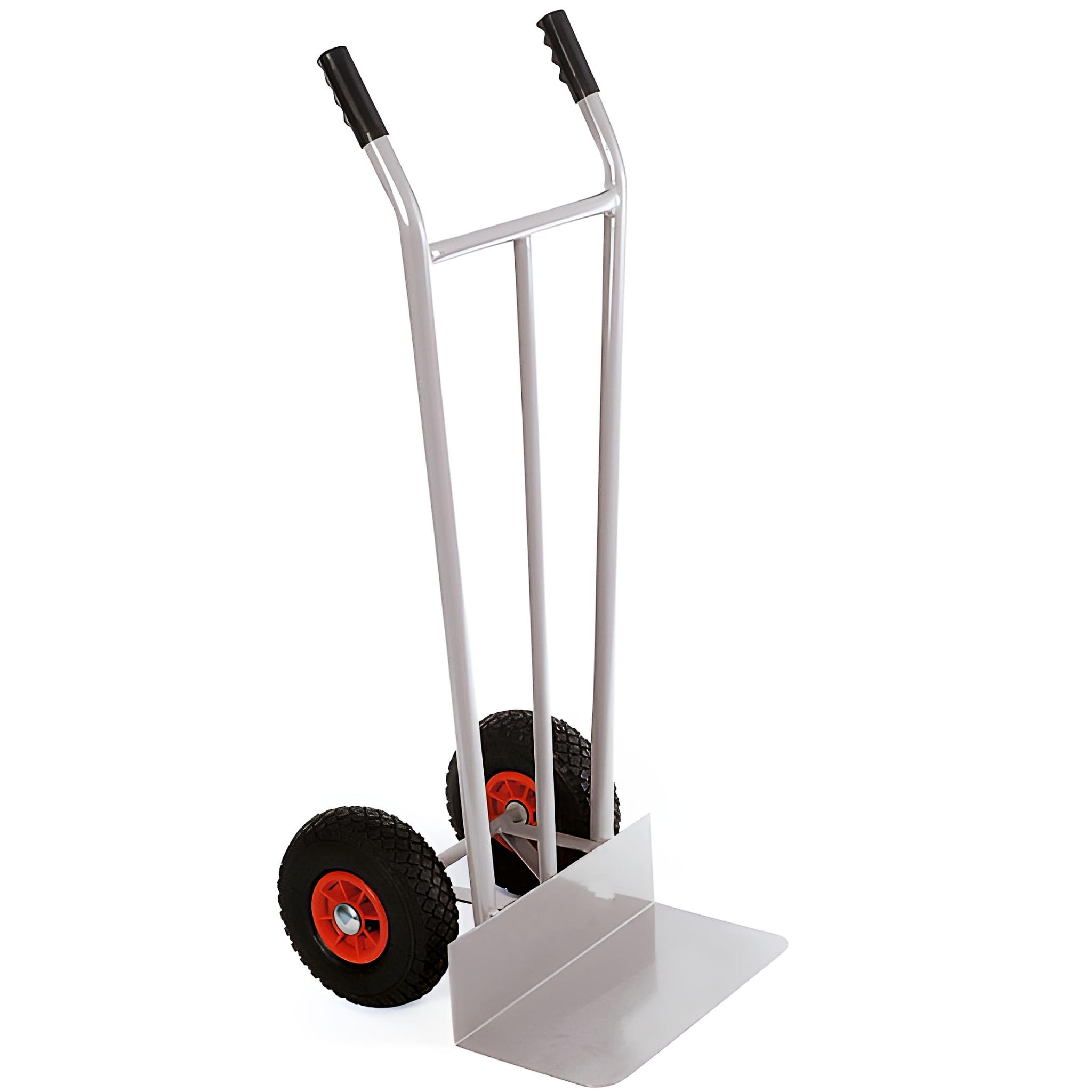 Bricoloco Carretilla de almacén Manual - Ligera para fácil Transporte de mercancía con Capacidad de Carga hasta 300 Kilos – Ruedas Antipinchazos con rodamiento de Aguja