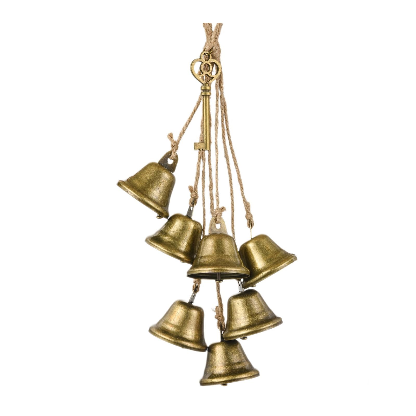 Wood Copper Wind Chimes Hanging Bells for Decorative Doorbells Decoration Home Deck Ornamentation