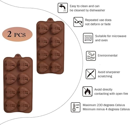 Miniatura 2 de Molde de silicona con forma de corazón de diamante, 2 unidades de 8 cavidades, mousse de San Valentín, pastel, caramelo, gelatina, herramienta de