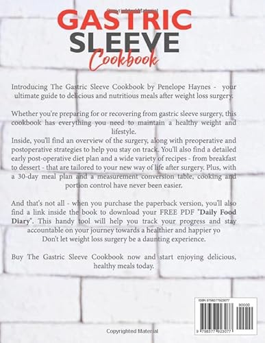 Gastric Sleeve Cookbook: Nutritious Early Post-Operative Bariatric Recipes To Maintain Your Weight & Control It Easily #TOP1