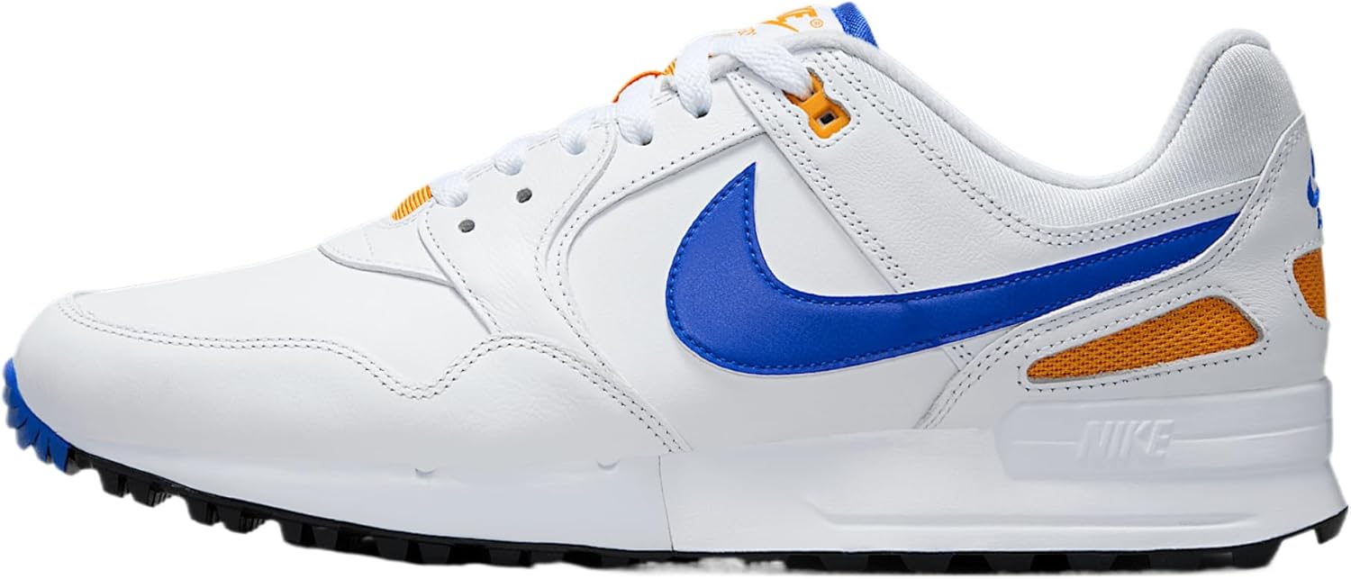 Nike Air Pegasus '89 G Golf Shoes (HV3866-101, White/Orange Peel/Black/Racer Blue) Size 10