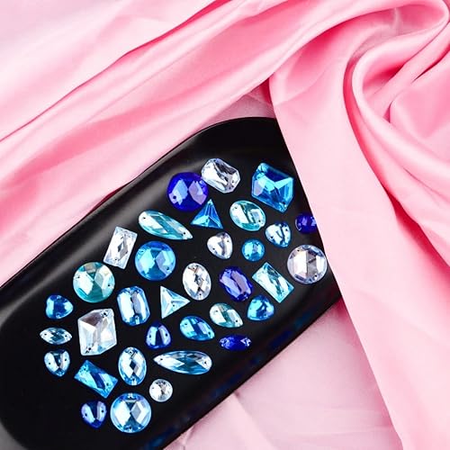 Miniatura 3 de 650 piezas de diamantes de imitación acrílicos grandes para coser, piedras de cristal, 2 agujeros, diamantes de imitación con parte trasera plana