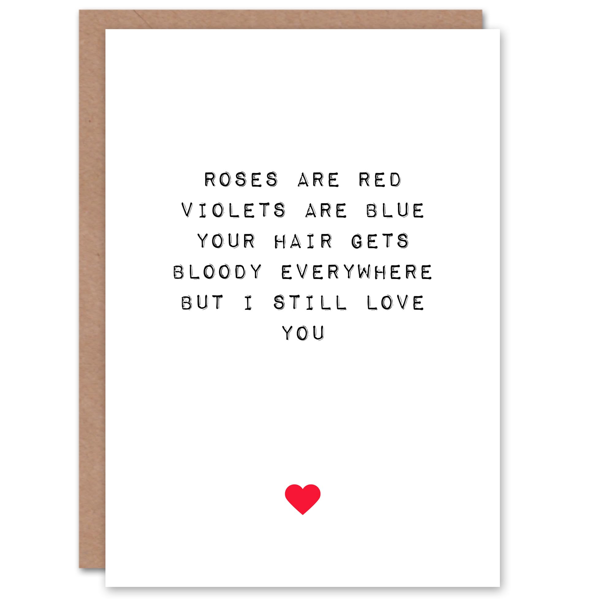 Artery8 Valentines Day Greeting Card Fun Funny Humour Hair Everywhere For Her Wife Partner