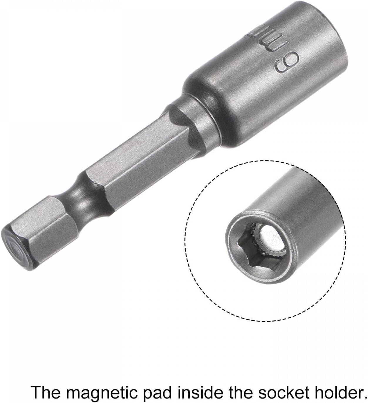 TA-VIGOR 2Pcs 1/4 Quick-Change Hex Shank, 6mm Magnetic Nut Setter Driver Drill Bit, 48mm/1.89 Inch Length, Metric for Machine Maintenance, Furnitures, Woodworking, Auto Repairing