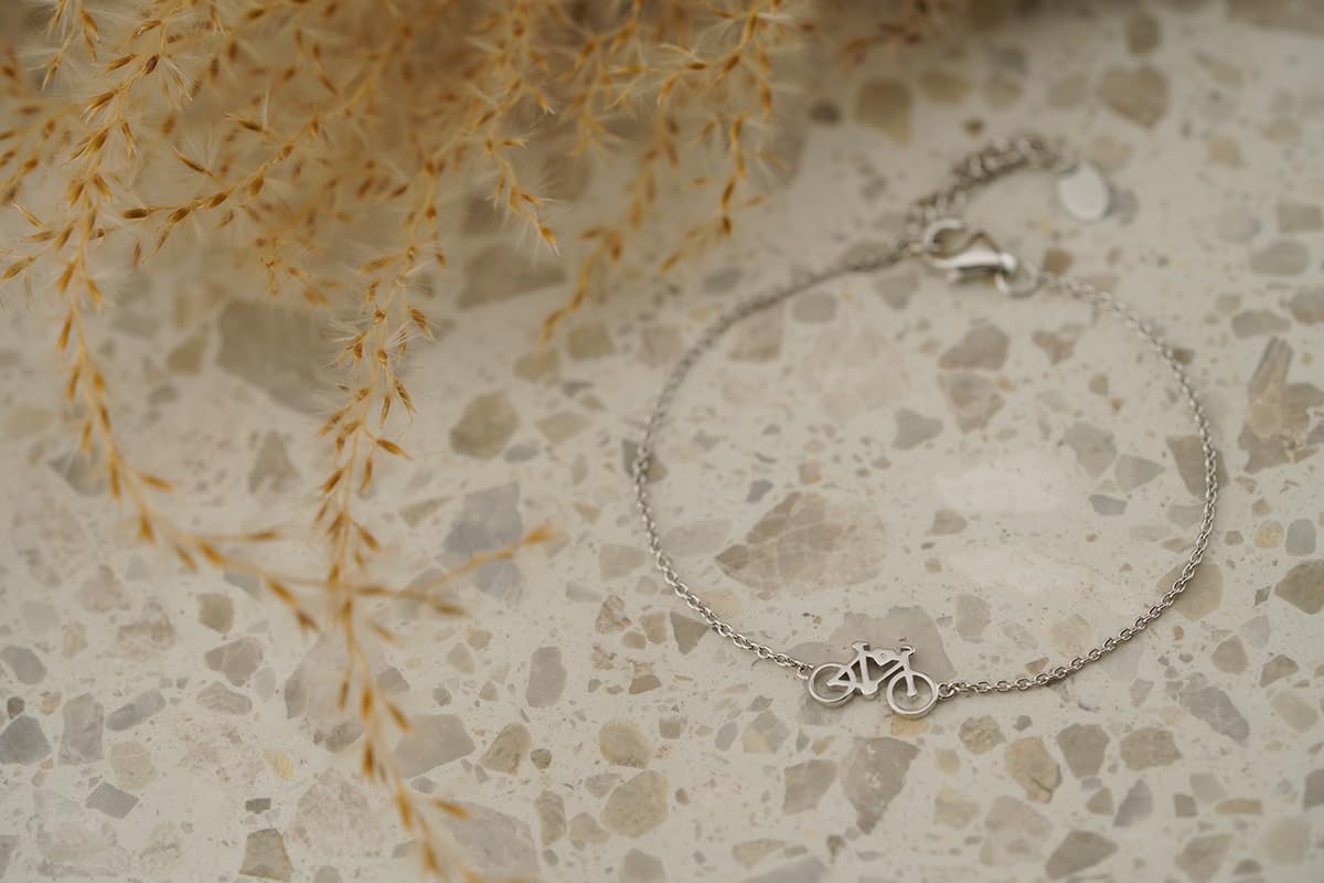 SILVEGO Bracciale da Donna in Argento 925 con Ciondolo Bicicletta, MWB11033